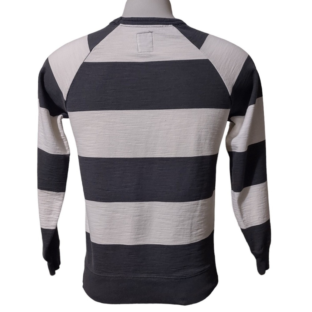 Sweatshirt Old Navy Grey White Striped XL Boys 14-16 Norm Core Streetwear Retro - Picture 3 of 10
